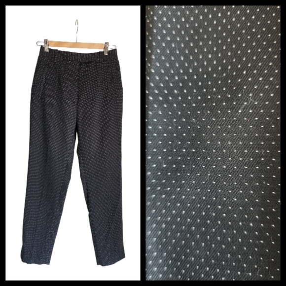 Sandro Paris Black and White Mini Polka Dot Pants Trousers Sz 36/S - Picture 1 of 9